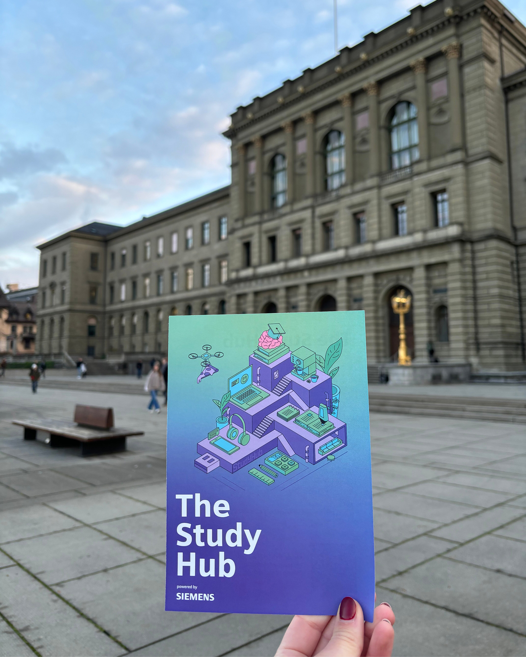 StudyHub Flyer gezielt verteilt an Studierenden der ETH Zurich und FHNW Windisch
